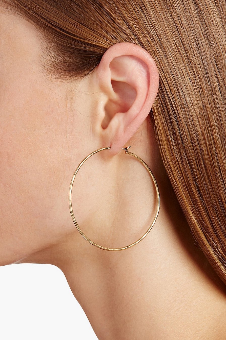 big hammered hoop earrings